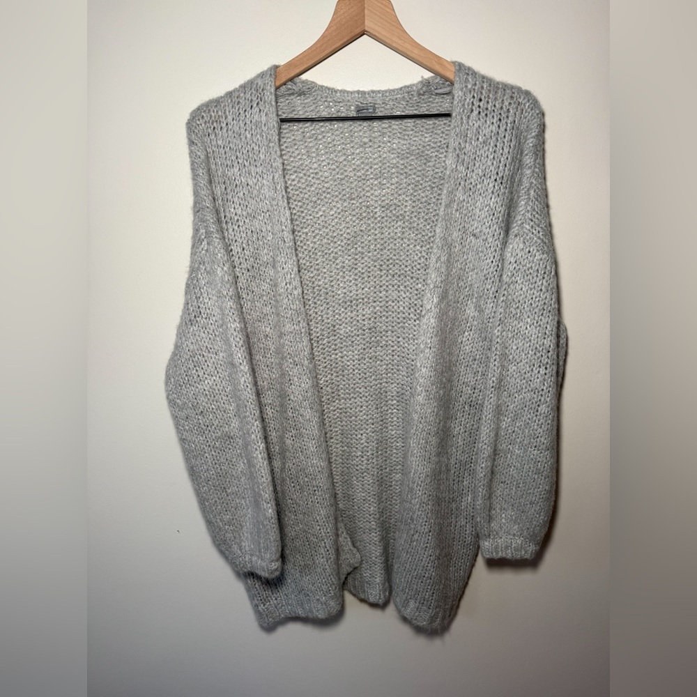 Aerie soft cozy open front long cardigan oversized knit sweater XS chunky casual - Picture 2 of 8